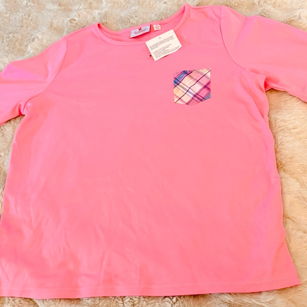 Quacker Factory Pink Short Sleeve Tee